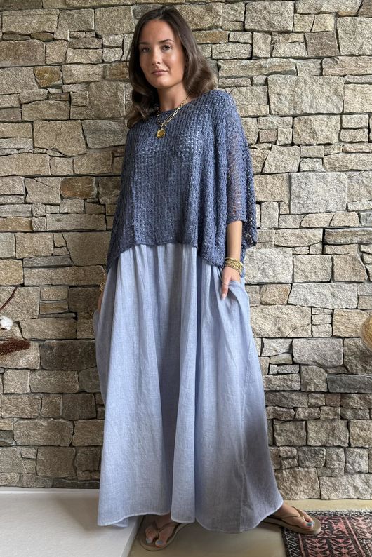 Cloud Loose Box Knit Denim /14=